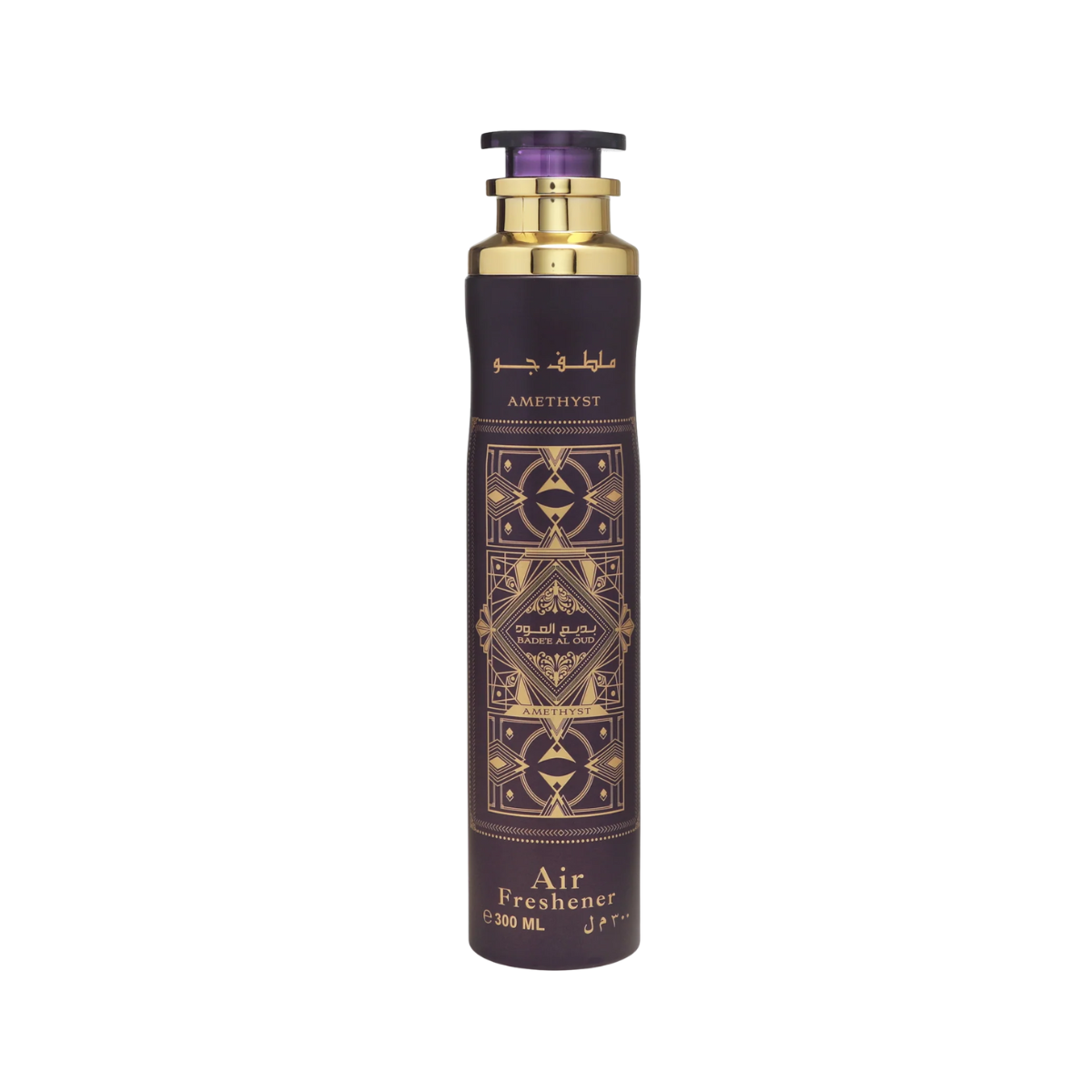 Badee Al Oud Amethyst 300ml Air Freshener by Lattafa – Pink Pepper, Rose, Oud, Amber, and Vanilla Notes in 300ml Spray Bottle