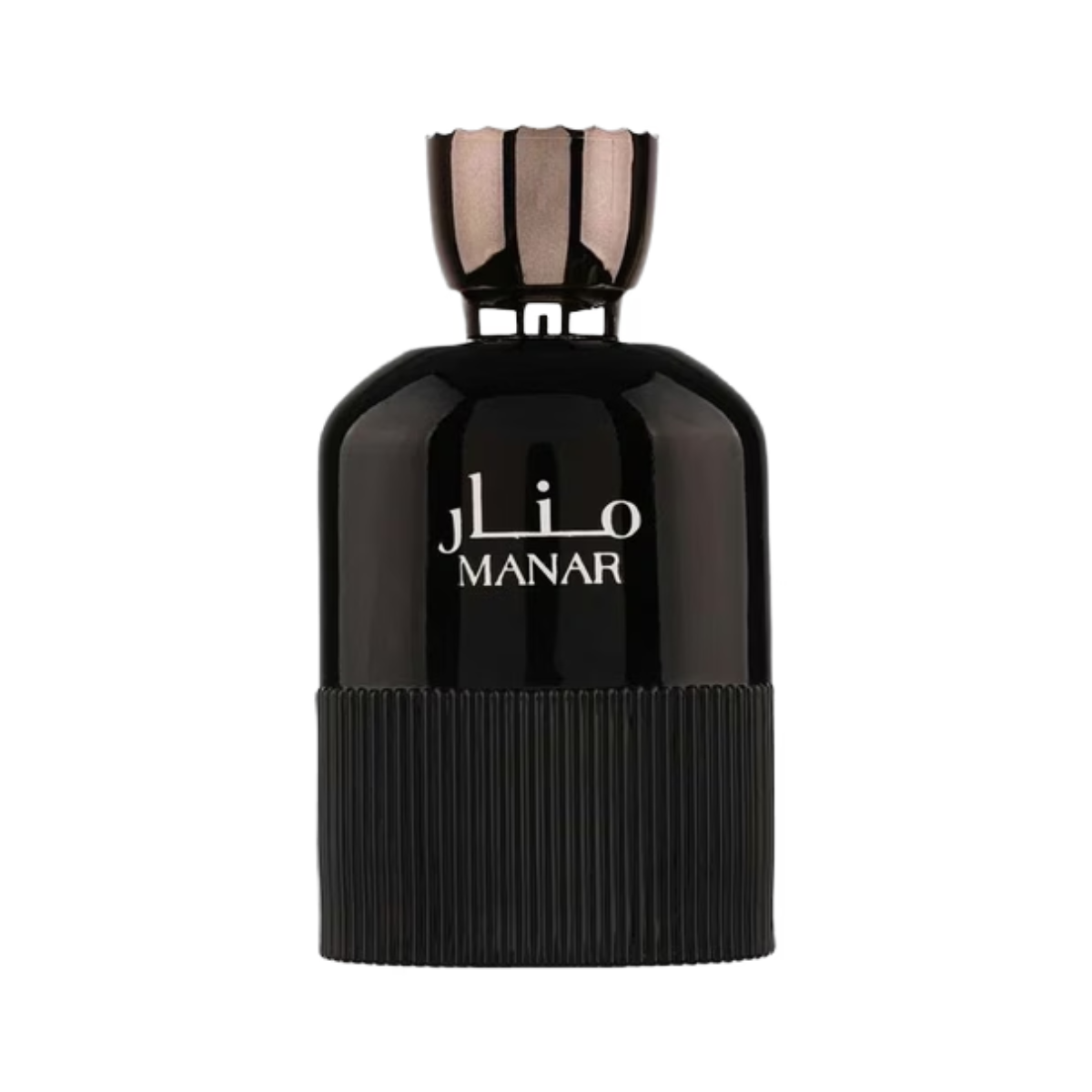 Manar Black 100ml Eau De Parfum by Athoor Al Alam – Oriental Woody fragrance with ambergris, lavender, patchouli, and vetiver in a luxurious 100ml bottle.
