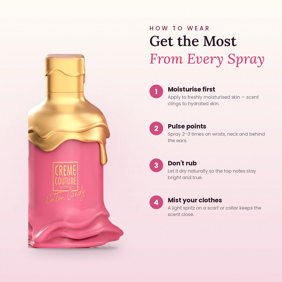 How to wear Creme Couture Cotton Candy two-piece fragrance set