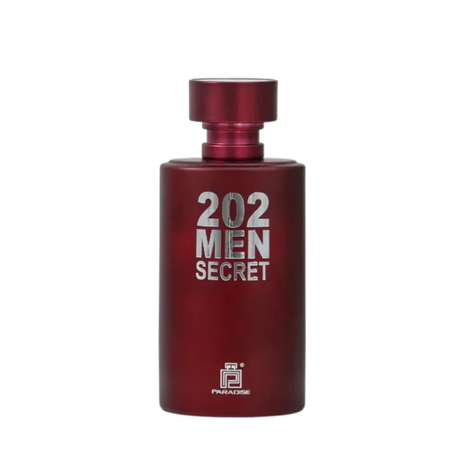 202 Men Secret 100ml Paradise Collection Eau De Parfum by Fragrance World - Fresh, spicy, and warm fragrance for men in a sleek bottle.