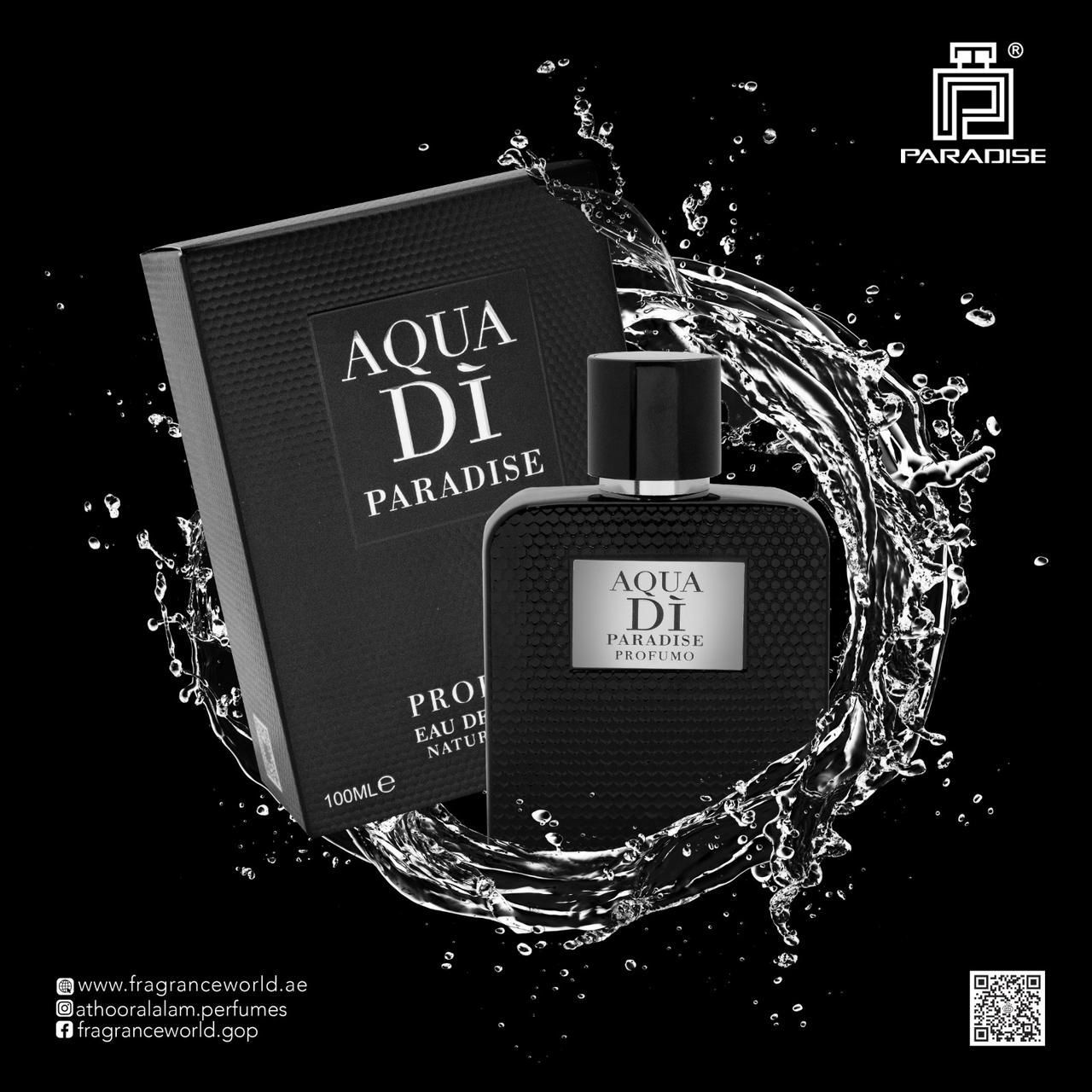 Fragrance World Paradise Aqua Di Paradise Eau De Parfum 100ml Perfume Fragrance Spray