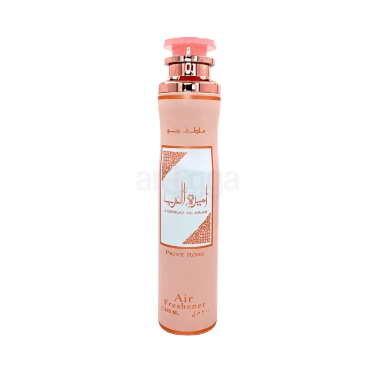 Ameerat Al Arab Prive Rose 300ml Air Freshener by Lattafa – Strawberry, Rose, Jasmine, Amber, Sandalwood in 300ml Aerosol Spray Bottle
