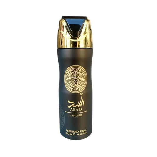 Asad 200ml Body Spray Perfumed Fragrance by Lattafa – Spicy & Woody Notes with Pineapple, Coffee, Vanilla, and Amber