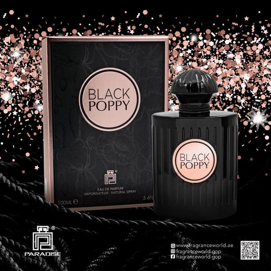Fragrance World Paradise Black Poppy Eau De Parfum 100ml Perfume Fragrance Spray