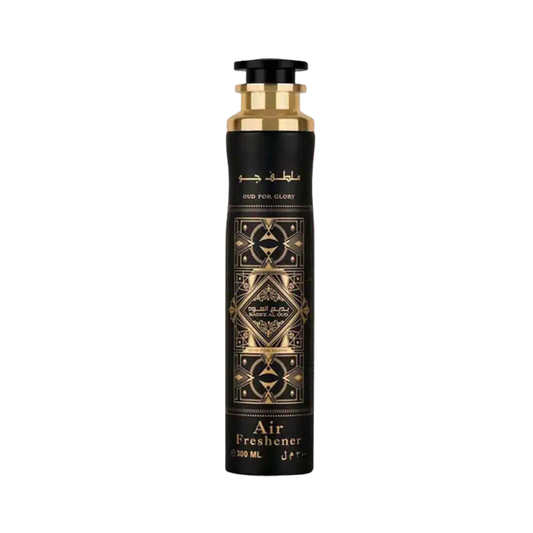 Badee Al Oud Black 300ml Air Freshener Fragrance by Lattafa – Citrus, Patchouli, Amber, Cedar, and Vetiver Notes in 300ml Spray Bottle