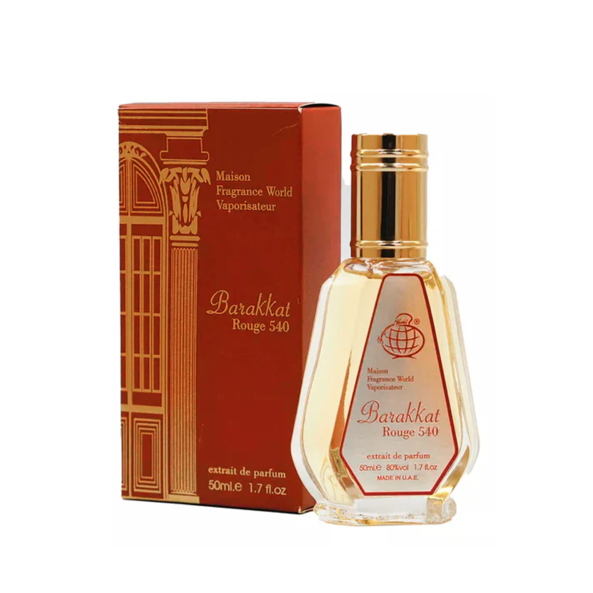 Barakkat Rouge 540 Red 50ml Perfumed Fragrance by Fragrance World – Luxurious Amber Woody Floral Scent