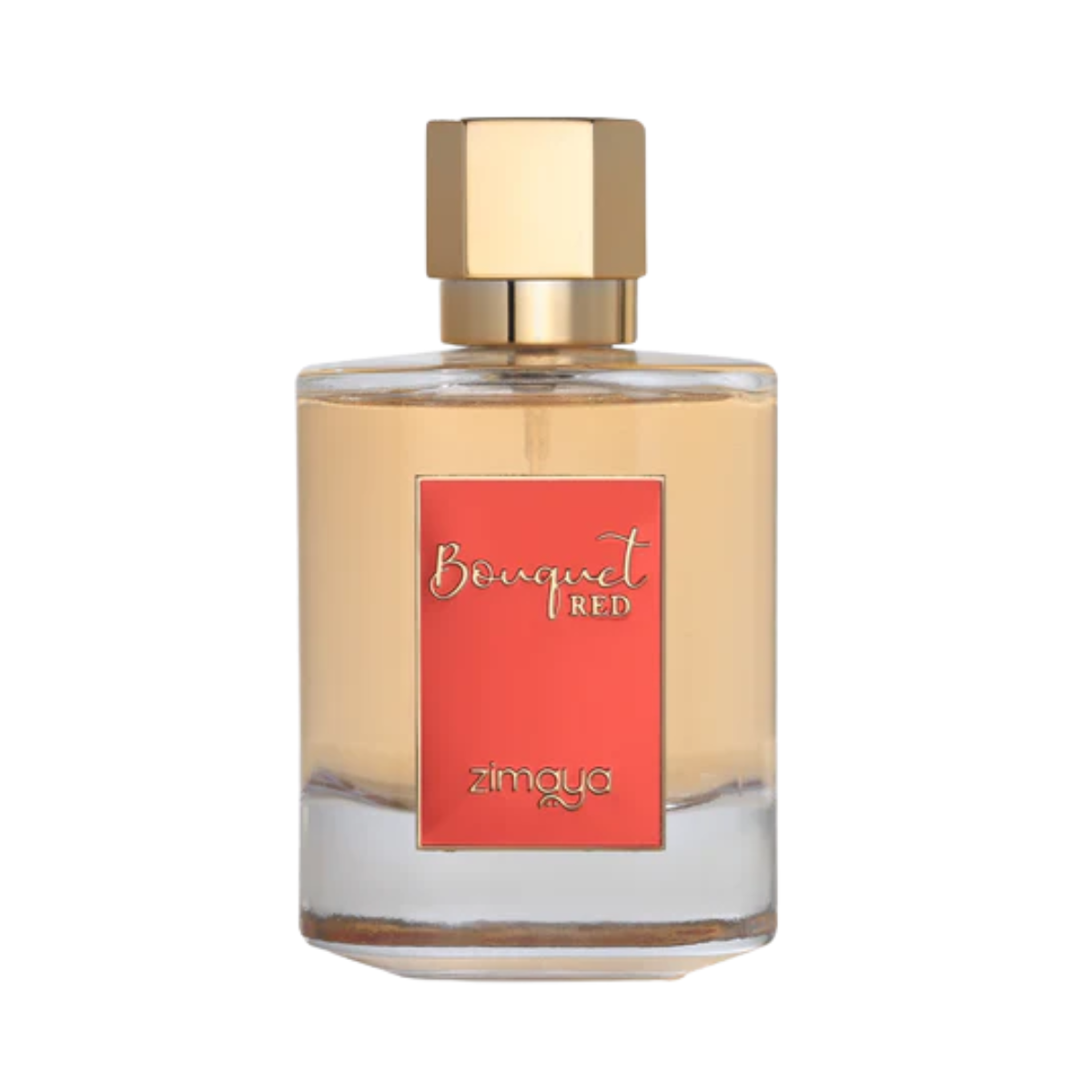 Bouquet Red 100ml Perfumed Fragrance by Zimaya, Floral Scent Bottle with Gold Cap and Red Label