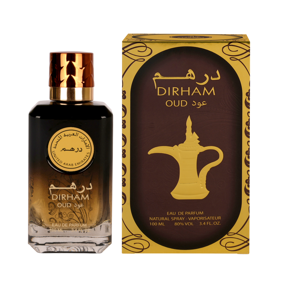 Dirham Oud 100ml Perfumed Fragrance By Mahabub – Fresh Woody Musk Scent