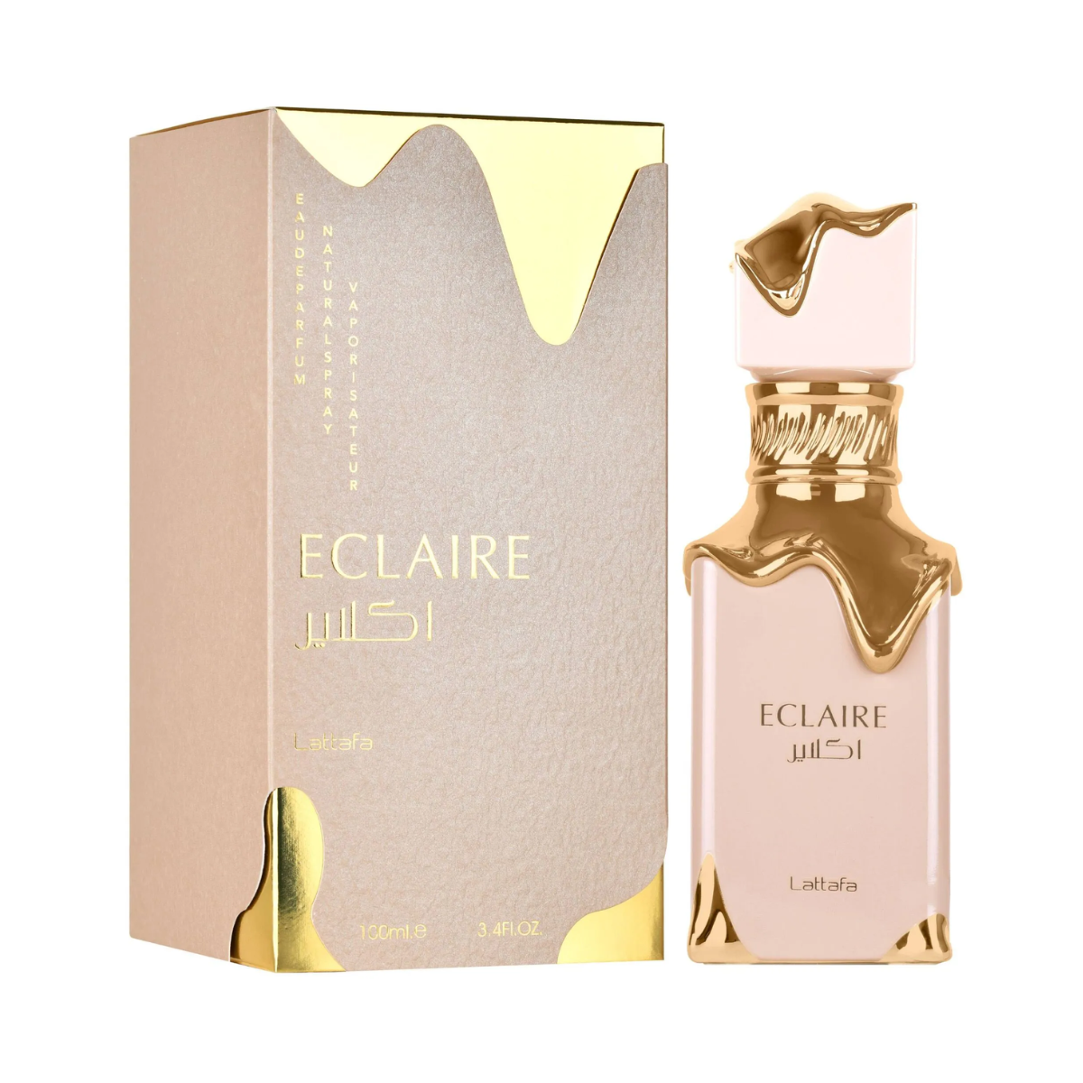 Eclaire 100ml Perfume by Lattafa | Sweet & Floral Gourmand Fragrance with Caramel, Vanilla, and Honey
