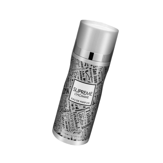 Supreme L'Homme 200ml Body Deo Perfumed Spray by Fragrance World – Masculine Citrus Woody Scent