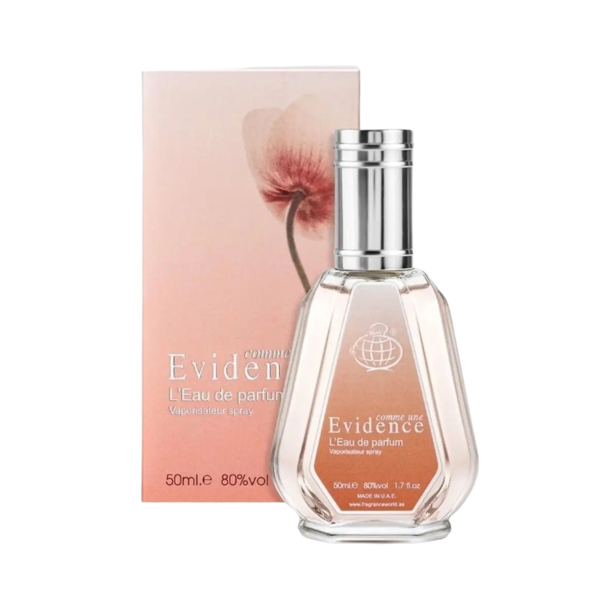 Evidence 50ml Eau De Parfum by Fragrance World – Floral Chypre Scent for Men and Women
