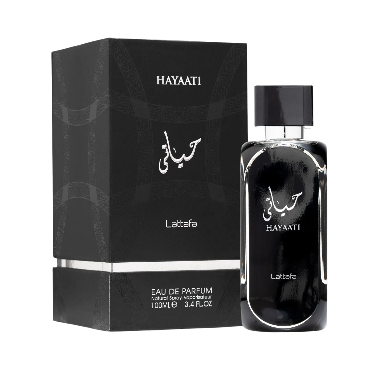 Hayaati Black 100ml Perfume by Lattafa | Woody Aromatic Notes for Men & Women
