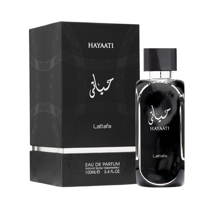 Hayaati Black 100ml Perfume by Lattafa | Woody Aromatic Notes for Men & Women