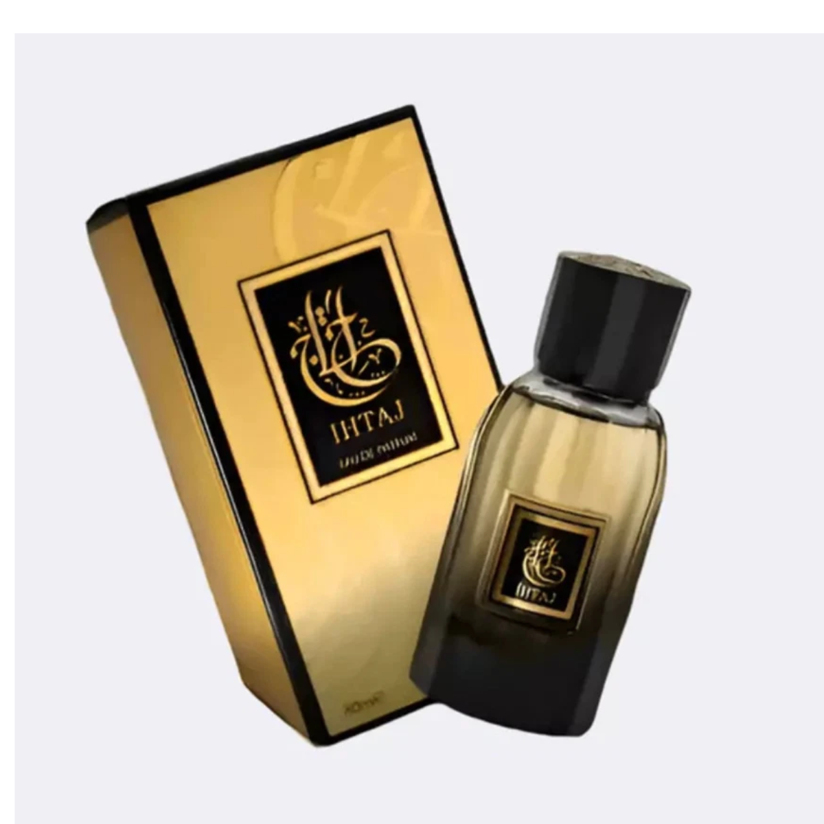 Ihtaj 80ml Athoor Al Alam Collection Eau De Parfum by Fragrance World – Luxurious oriental floral fragrance with saffron, amberwood, jasmine, and cedar for women.