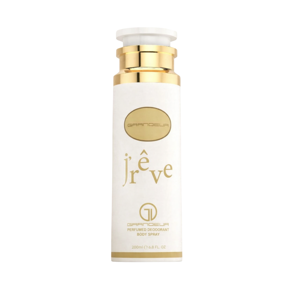 Jreve 200ml Body Spray by Grandeur, Fresh and Elegant Scent Bottle with Gold Accents