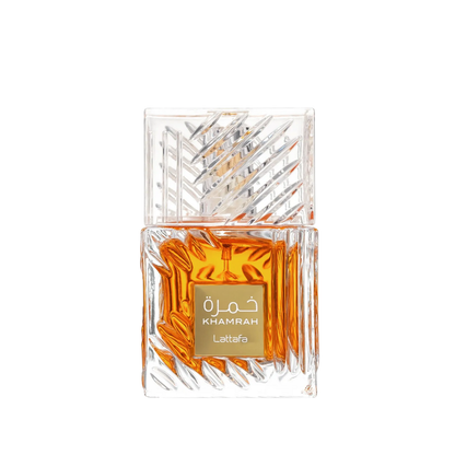 Khamrah 100ml Perfume by Lattafa | Aromatic Spicy & Woody Fragrance with Cinnamon, Dates, and Amberwood