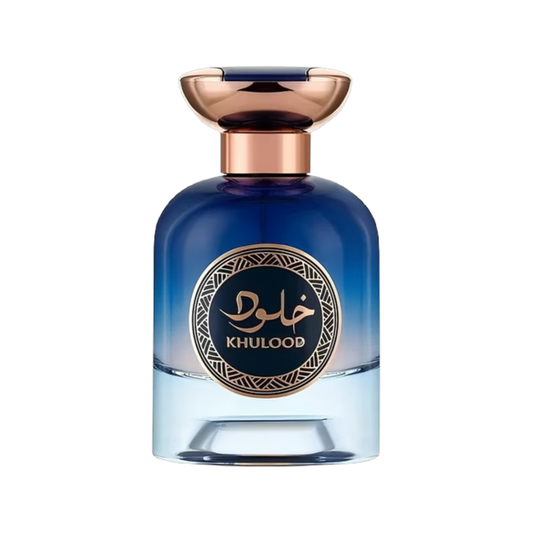 Khulood 100ml Eau De Parfum by Athoor Al Alam – Floral fruity fragrance with bergamot, apples, rose, and vanilla in a sleek 100ml bottle.