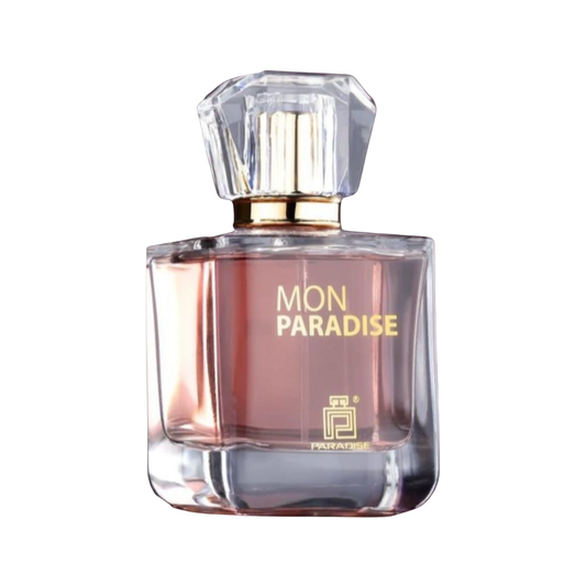 Mon Paradise 100ml Paradise Collection Perfume by Fragrance World - Elegant floral fruity fragrance in a luxurious bottle.