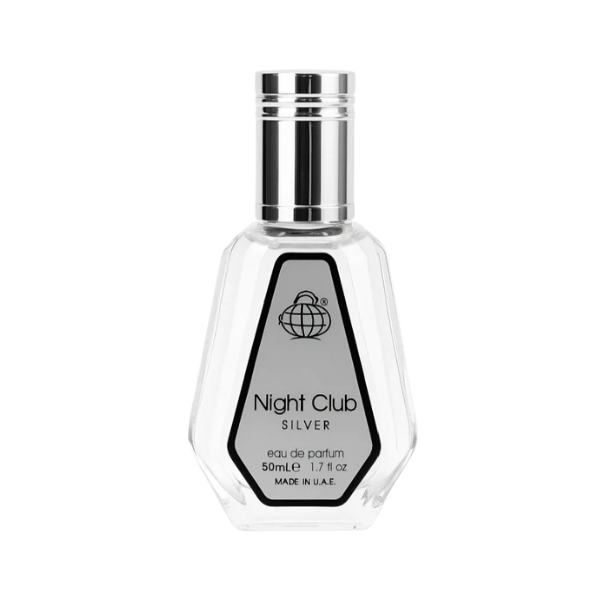 Night Club Silver 50ml Eau De Parfum by Fragrance World – Unisex Citrus & Floral Fragrance