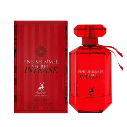 Pink Shimmer Secret Intense 100ml Eau De Parfum by Maison Alhambra | Floral Fruity Women's Fragrance