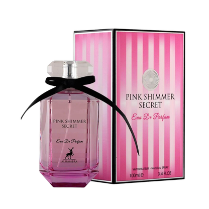 Pink Shimmer Secret 100ml Eau De Parfum by Maison Alhambra | Fruity Floral Women's Fragrance