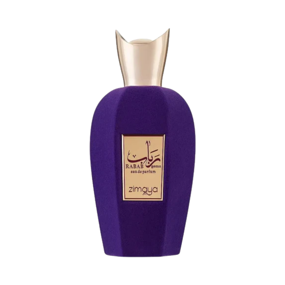 Rabab Gems 100ml Perfumed Fragrance by Zimaya, Unisex Oriental Vanilla Scent Bottle with Gold Crown