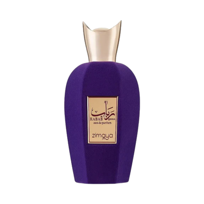 Rabab Gems 100ml Perfumed Fragrance by Zimaya, Unisex Oriental Vanilla Scent Bottle with Gold Crown