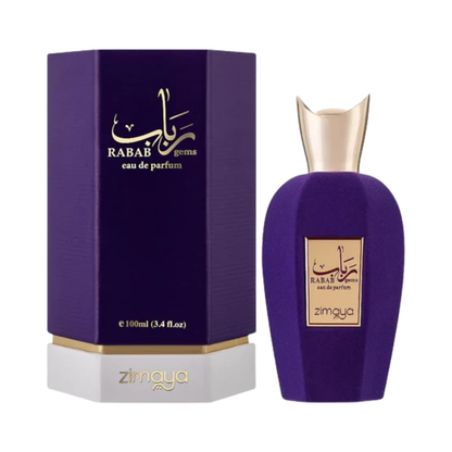 Rabab Gems 100ml Perfumed Fragrance by Zimaya, Unisex Oriental Vanilla Scent Bottle with Gold Crown