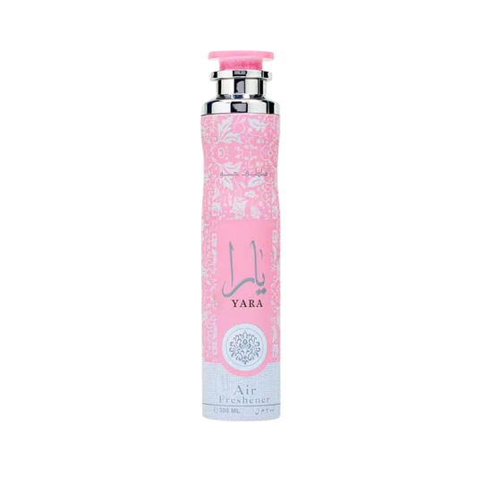 Yara Pink 300ml Air Freshener by Lattafa – Floral, Fruity, and Musky Notes with Heliotrope, Orchid, Vanilla, and Sandalwood