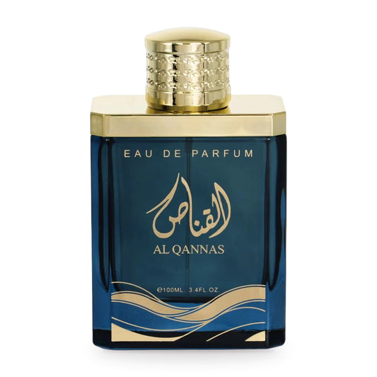 Al Qannas Blue by Mahabub 100ml bottle and box
