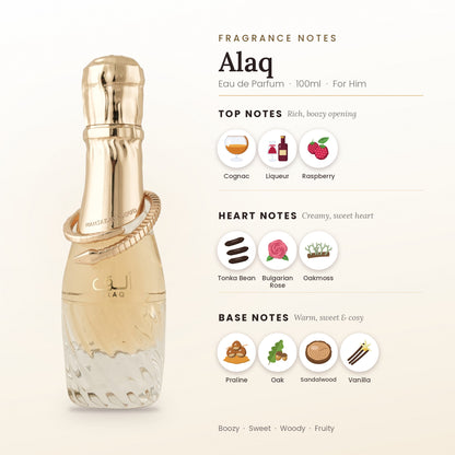 Alaq fragrance notes – top, heart and base