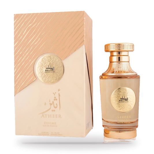 Atheer Divine by Mamlakat Al Oud 100ml bottle and box