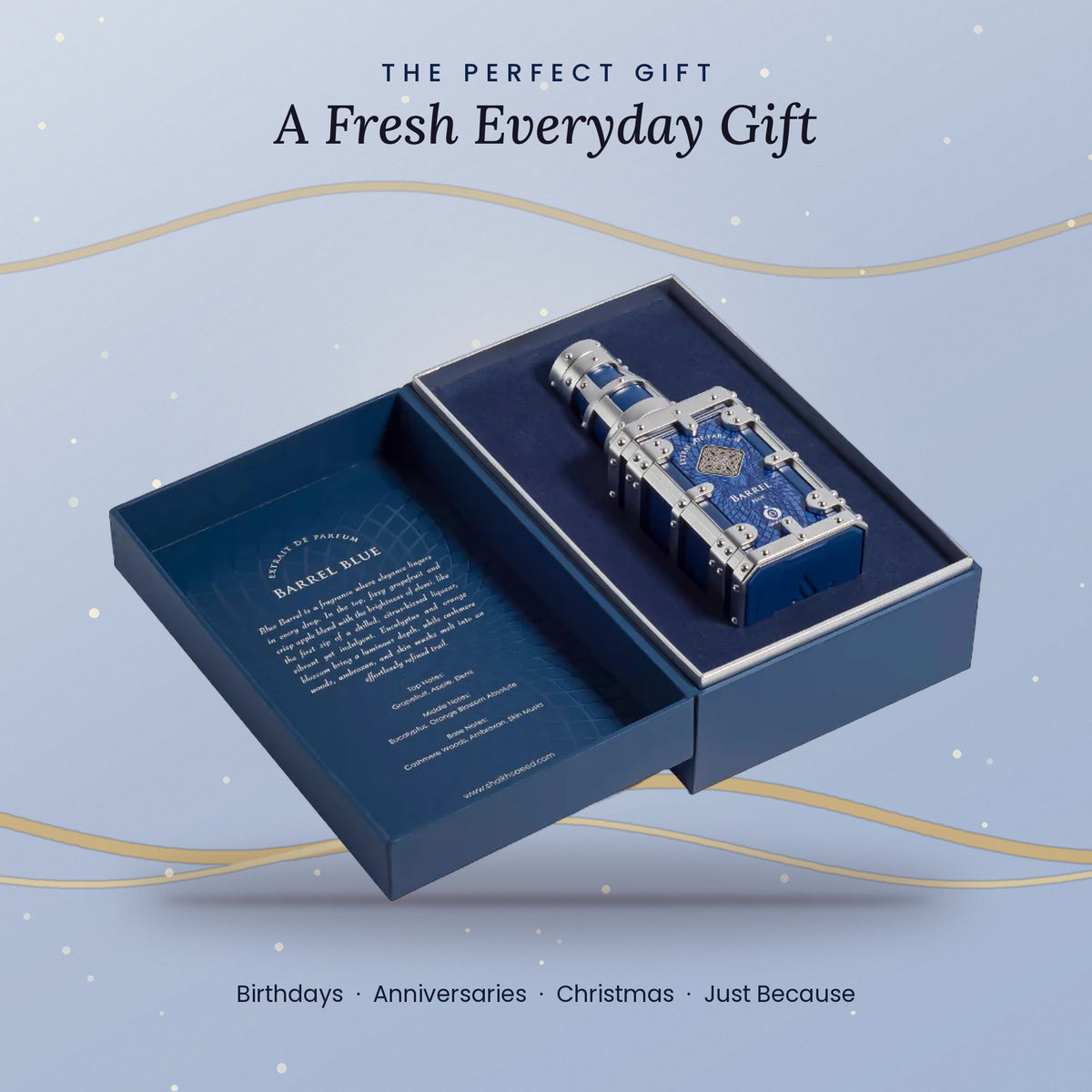 Barrel Blue gift ready perfume
