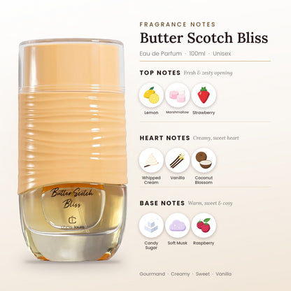 Butter Scotch Bliss fragrance notes – top, heart and base