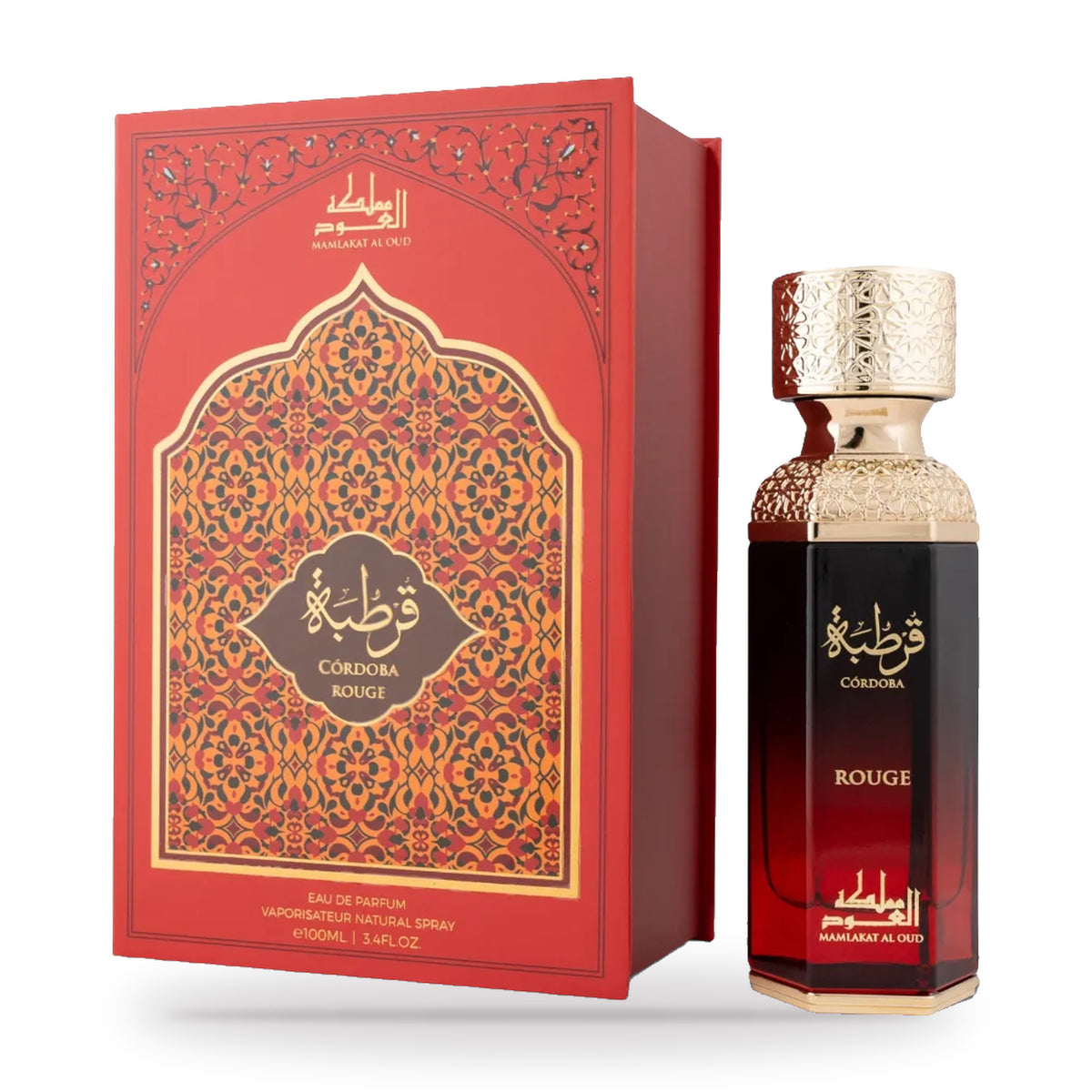 Córdoba Rouge by Mamlakat Al Oud 100ml bottle and box
