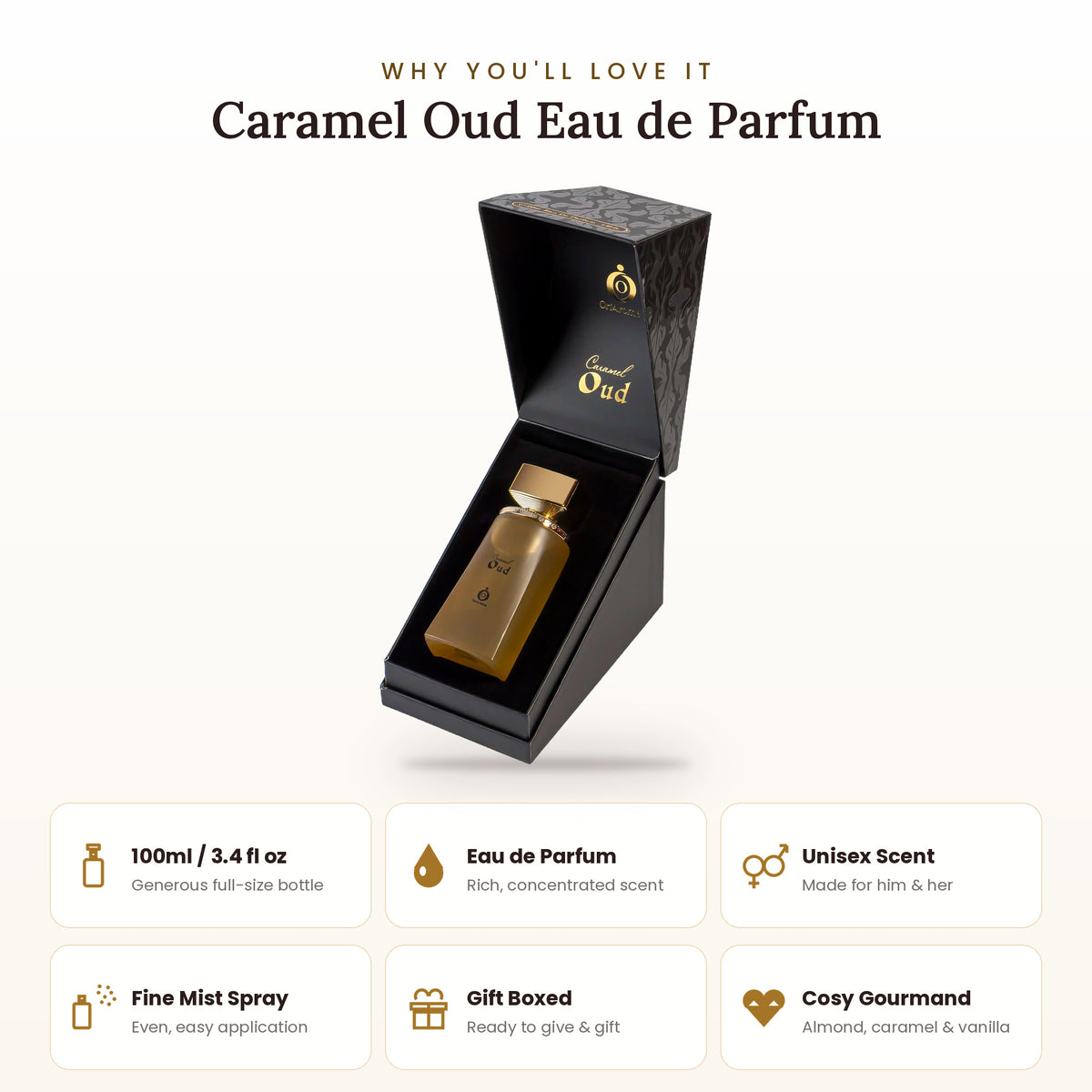 Caramel Oud key features