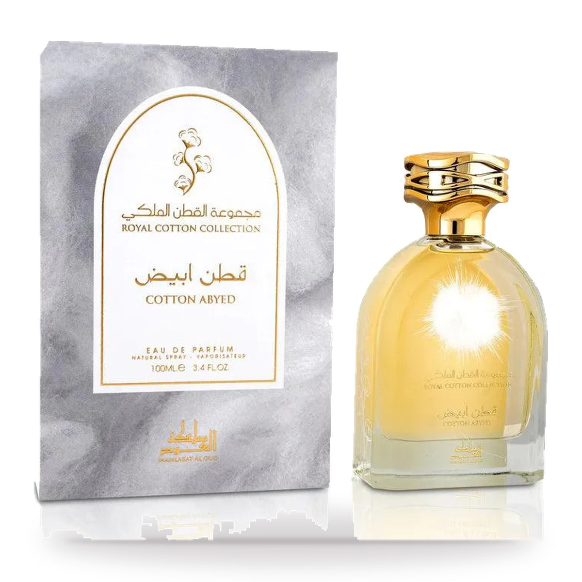 Cotton Abyed (Royal Cotton Collection) by Mamlakat Al Oud 100ml bottle and box