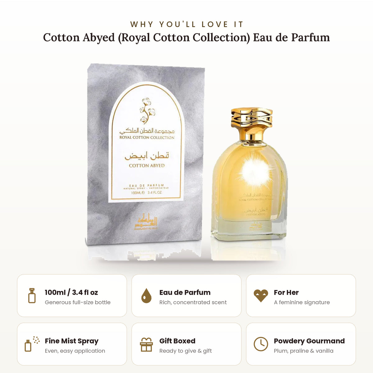 Cotton Abyed (Royal Cotton Collection) key features