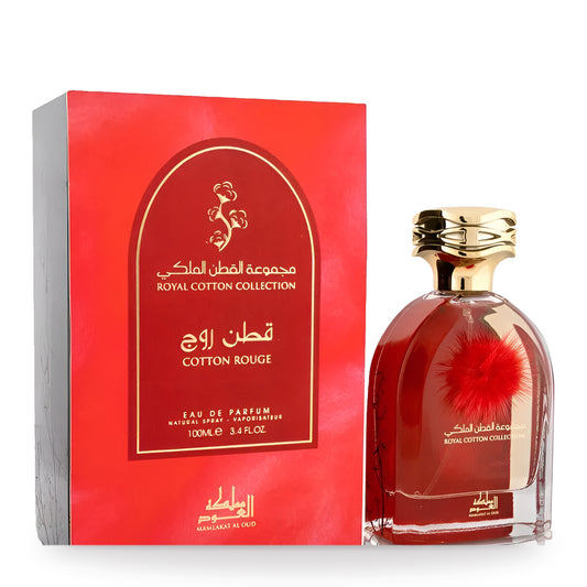 Cotton Rouge (Royal Cotton Collection) by Mamlakat Al Oud 100ml bottle and box