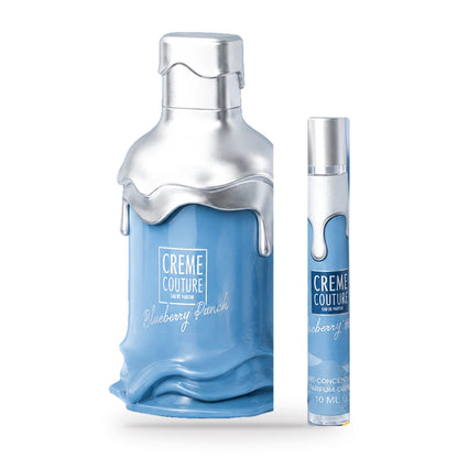 Creme Couture Blueberry Punch two-piece fragrance set by Emper 100ml bottle and box