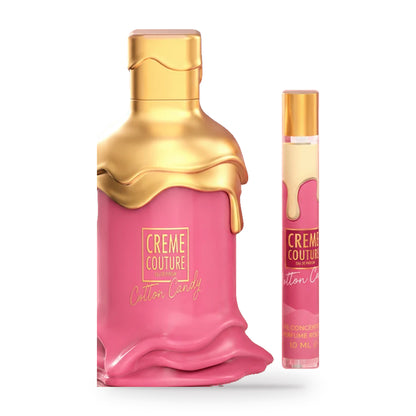 Creme Couture Cotton Candy two-piece fragrance set by Emper 100ml bottle and box
