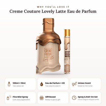 Creme Couture Lovely Latte two-piece fragrance set key features
