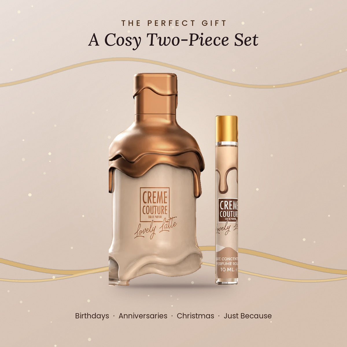 Creme Couture Lovely Latte two-piece fragrance set gift ready perfume