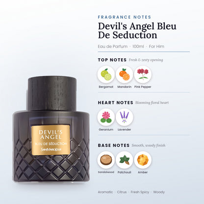 Devil's Angel Bleu De Seduction fragrance notes – top, heart and base