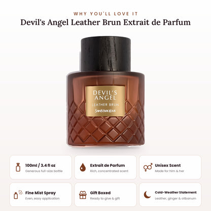 Devil's Angel Leather Brun key features