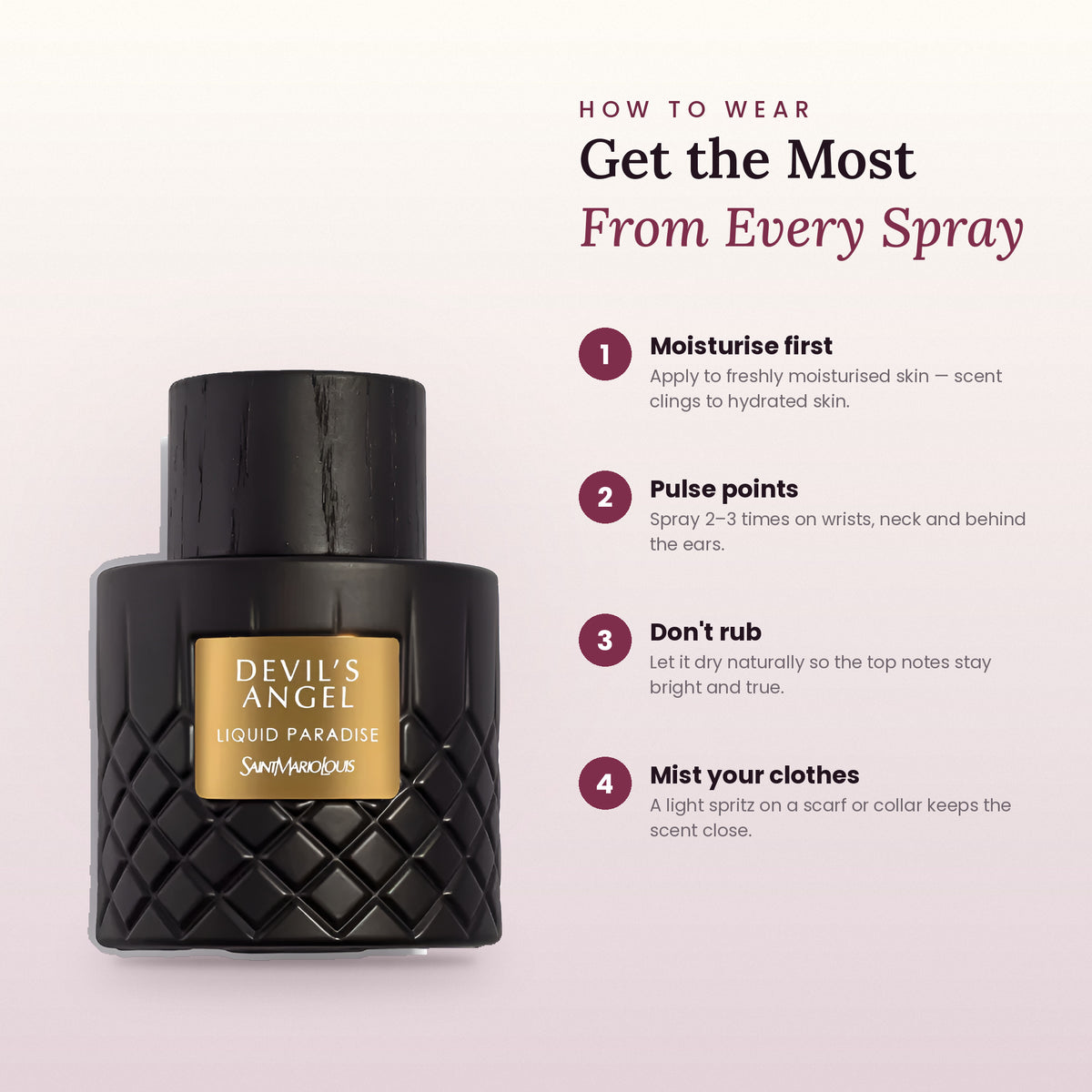 How to wear Devil's Angel Liquid Paradise