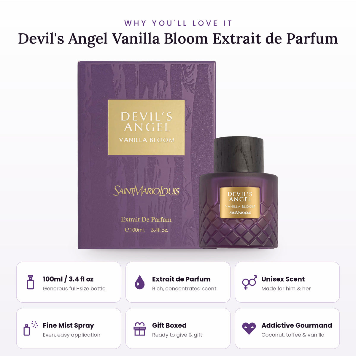 Devil's Angel Vanilla Bloom key features