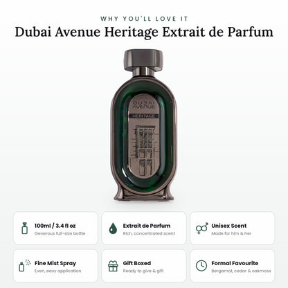 Dubai Avenue Heritage key features