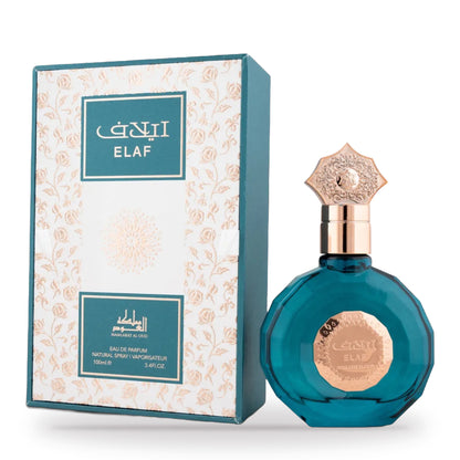 Elaf by Mamlakat Al Oud 100ml bottle and box