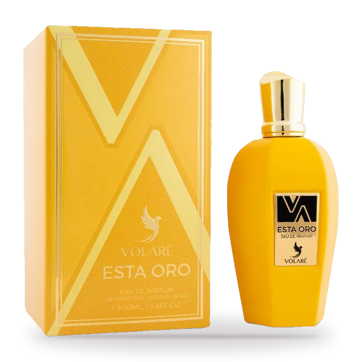 Esta Oro by Volare 100ml bottle and box